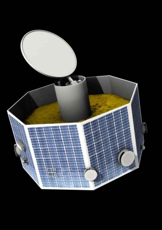 Vue simulée de la sonde Mio  Vue simulée de la sonde Mio