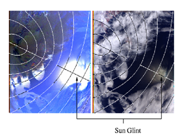 Carte de tache de réflexion spéculaire du soleil Carte de tache de réflexion spéculaire du soleil