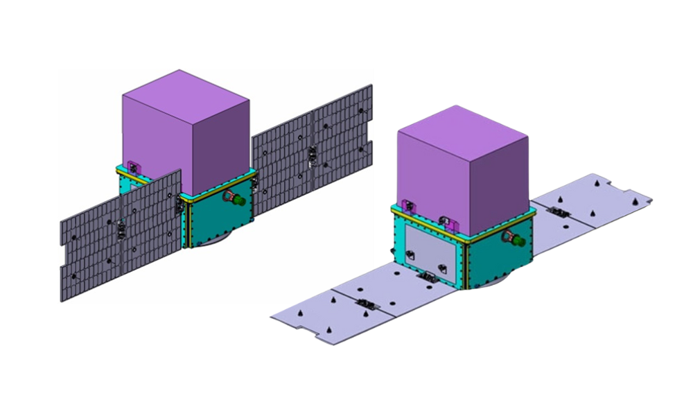 Vue schématique d’une charge utile monté sur une plateforme Myriade-Evolutions Vue schématique d’une charge utile monté sur une plateforme Myriade-Evolutions
