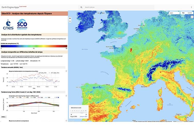 Carte des températures en Europe de l’ouest Carte des températures en Europe de l’ouest