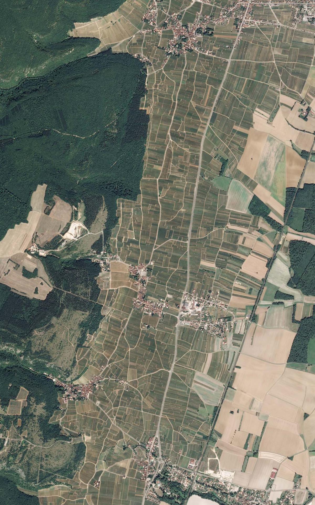 Image satellite de Gevrey-Chambertin Image satellite de Gevrey-Chambertin
