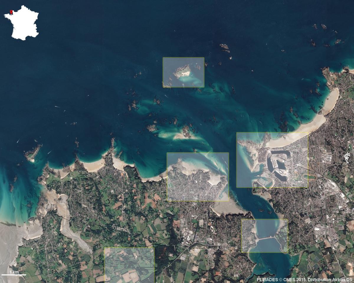 Image satellite de la Côte d’Emeraude Image satellite de la Côte d’Emeraude