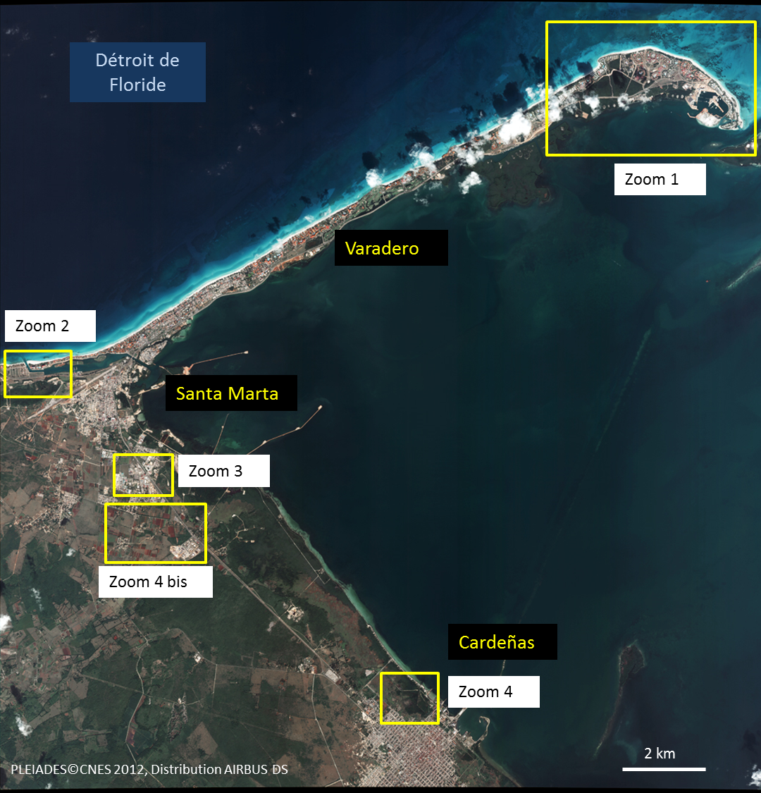 Image satellite de Varadero Image satellite de Varadero