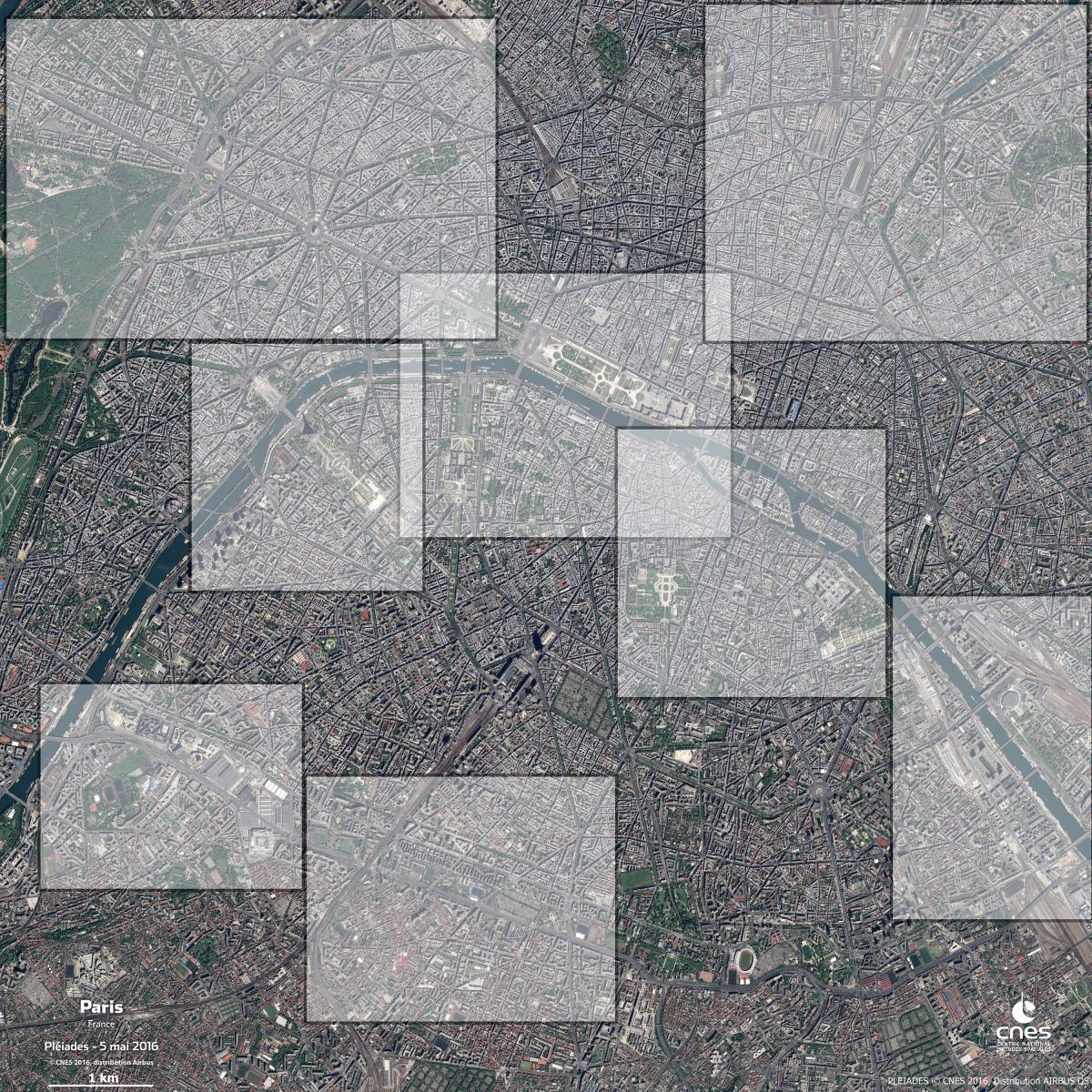 Image satellite de la ville Paris Image satellite de la ville Paris