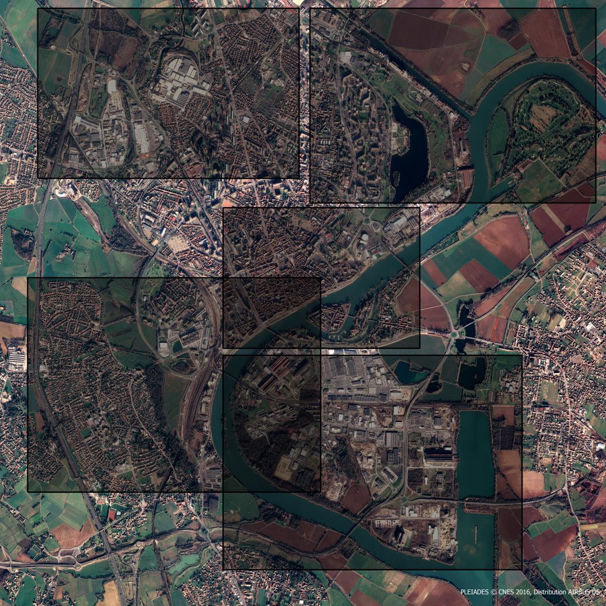 Image satellite de la ville Chalon Image satellite de la ville Chalon