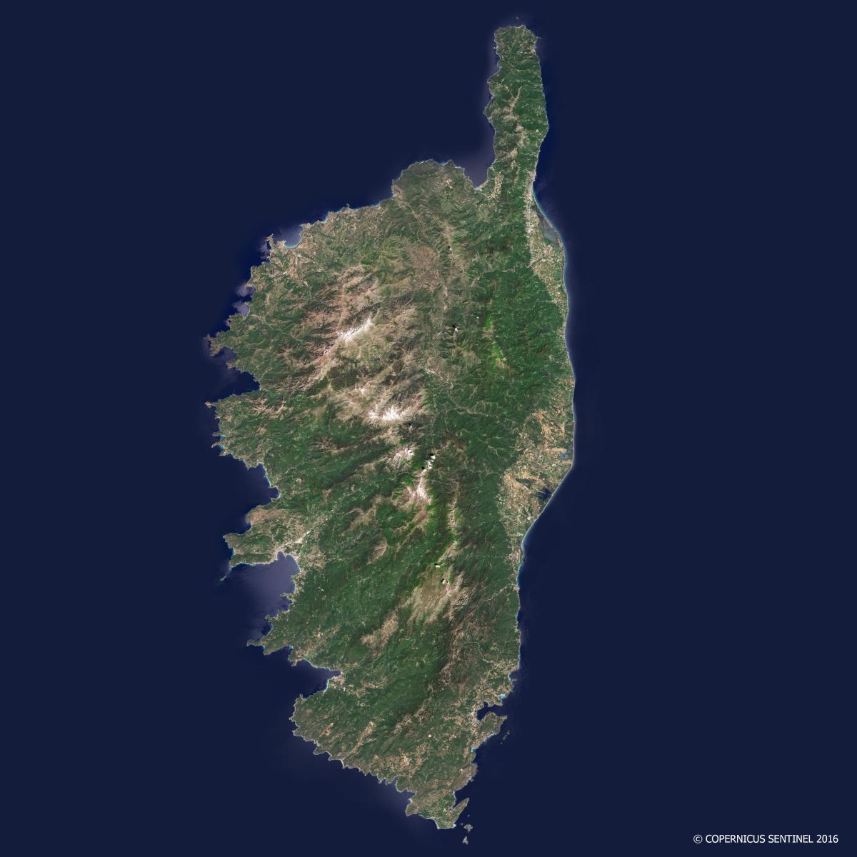 Image satellite de la Corse Image satellite de la Corse