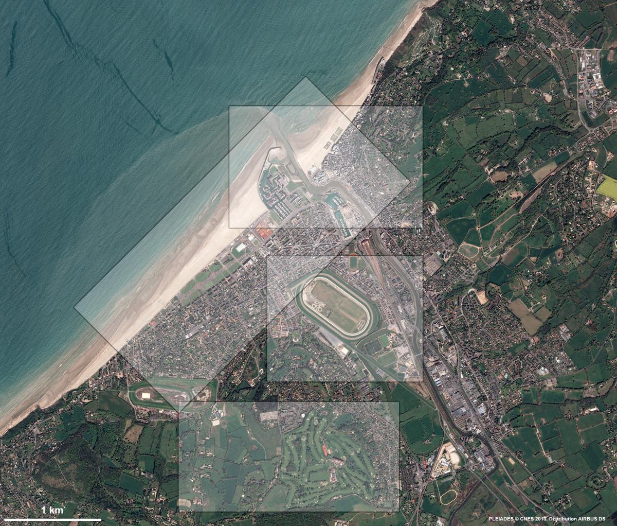 Image satellite de la ville  Deauville Image satellite de la ville  Deauville