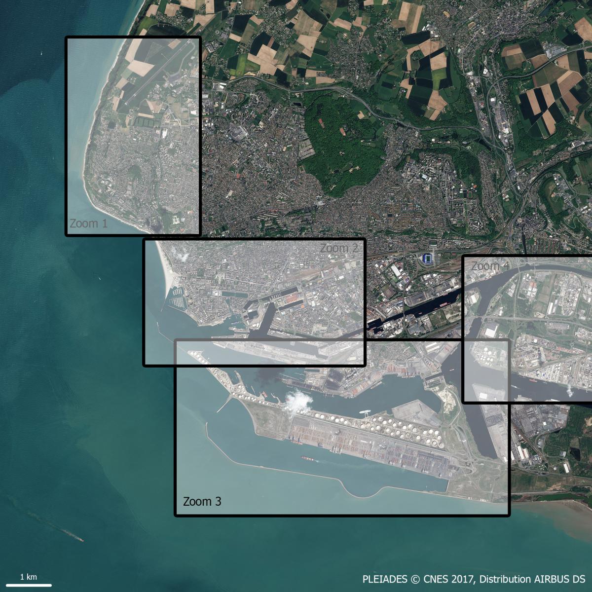 Image satellite de la ville du Havre Image satellite de la ville du Havre