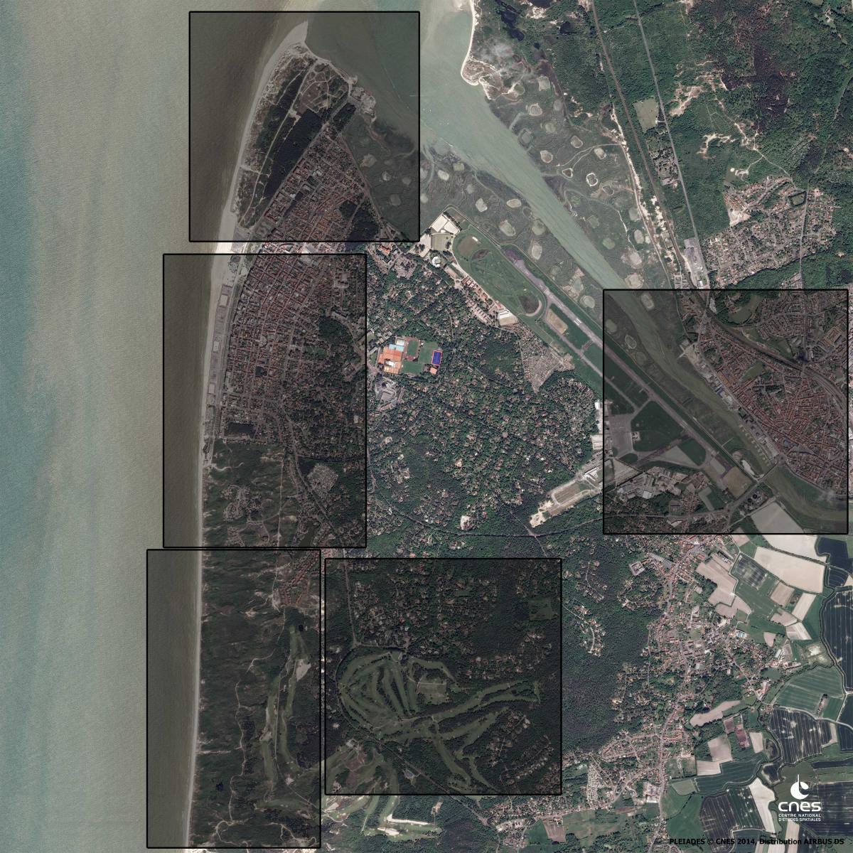 Image satellite de la station du Touquet Image satellite de la station du Touquet