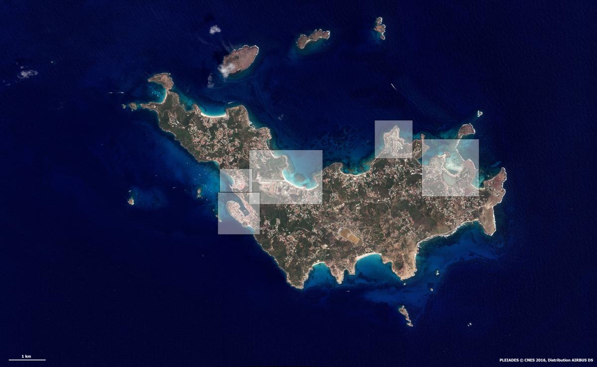 Image satellite de Saint-barth