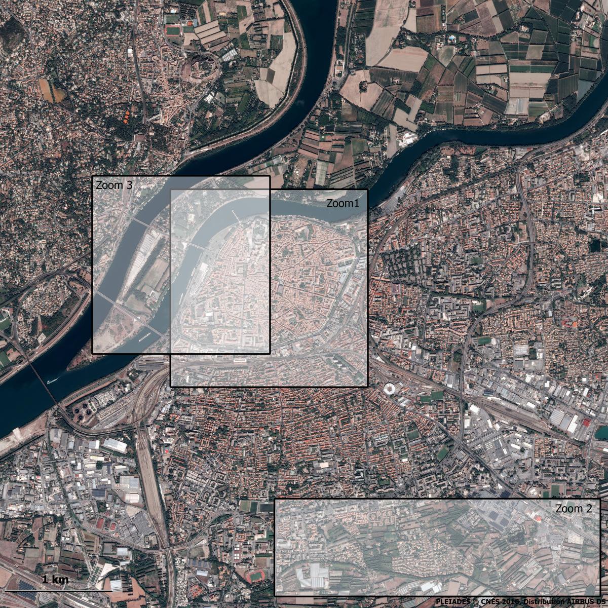 Image satellite de la ville Avignon Image satellite de la ville Avignon