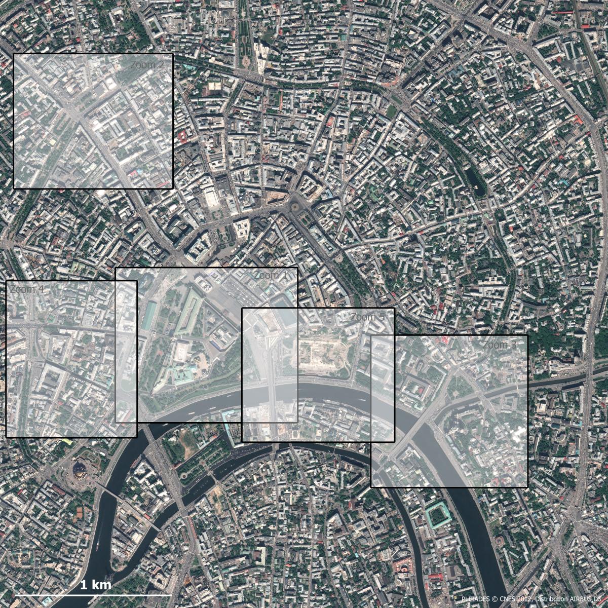 Image satellite de la ville Moscou Image satellite de la ville Moscou