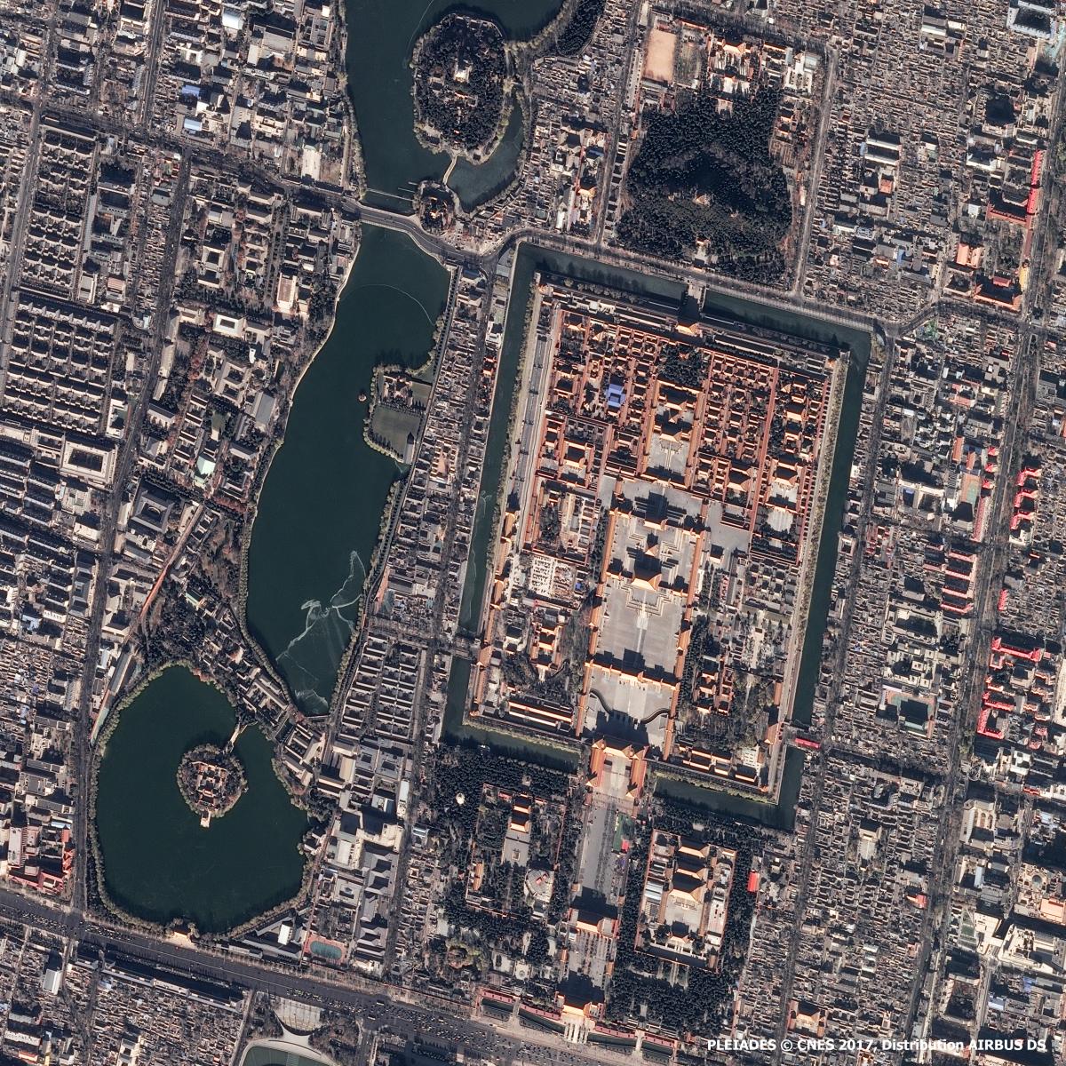 Imagen satelital de la capital china adquirida Imagen satelital de la capital china adquirida