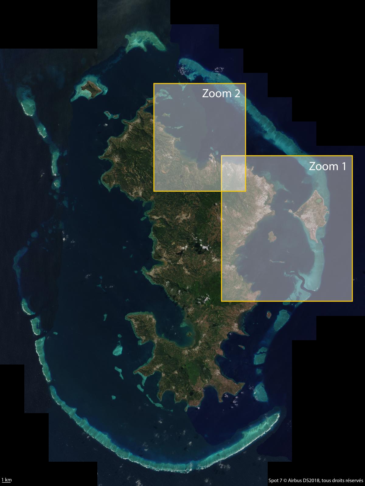 image satellite de Mayotte, archipel de l'océan Indien