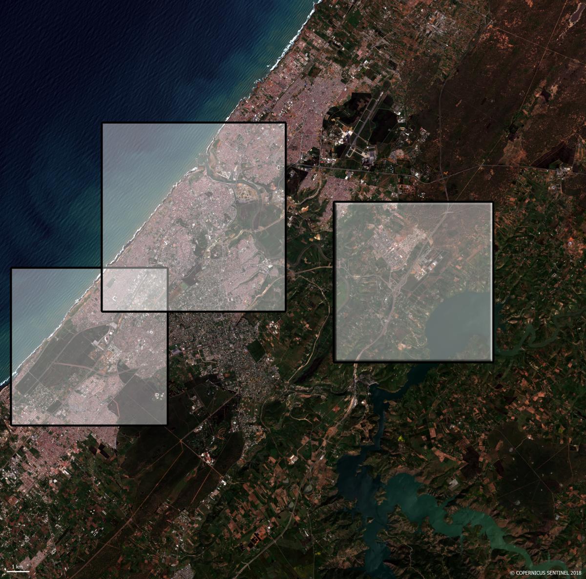 Image satellite de l’agglomération de Rabat-Salé, capitale du Maroc
