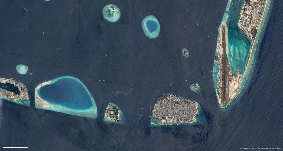 Image satellite des Maldives Image satellite des Maldives