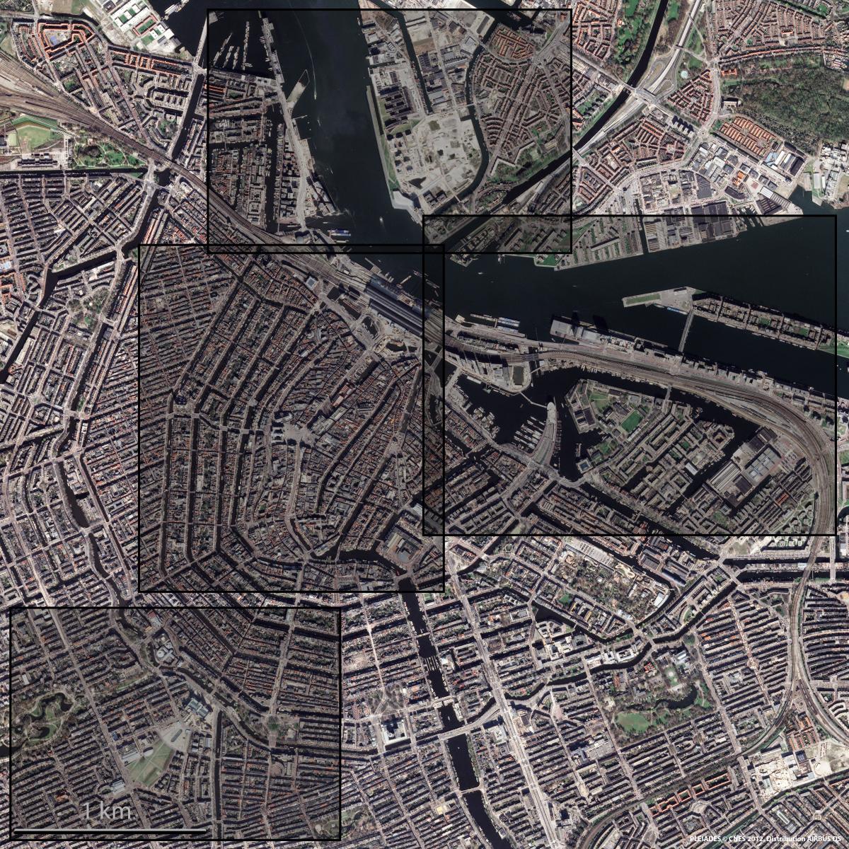 Image satellite de la ville D'Amsterdam Image satellite de la ville D'Amsterdam