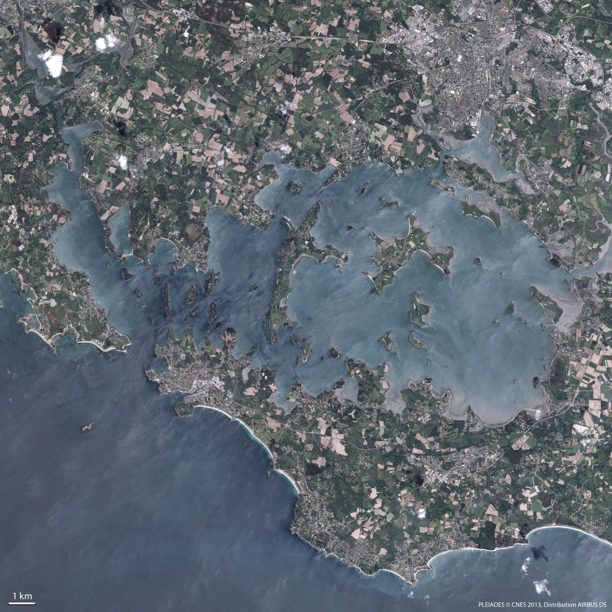 Image satellite du Golfe du Morbihan Image satellite du Golfe du Morbihan