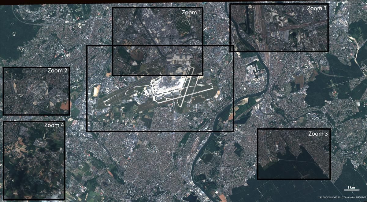 Image satellite de l’aéroport de Paris-Orly Image satellite de l’aéroport de Paris-Orly