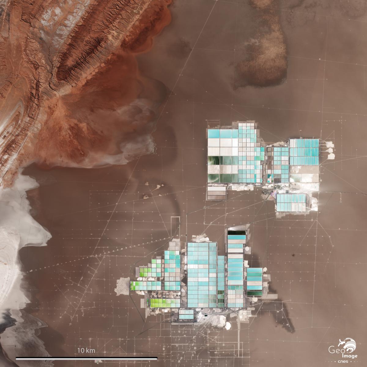 Image satellite du salar d'Atacama au Chili Image satellite du salar d'Atacama au Chili