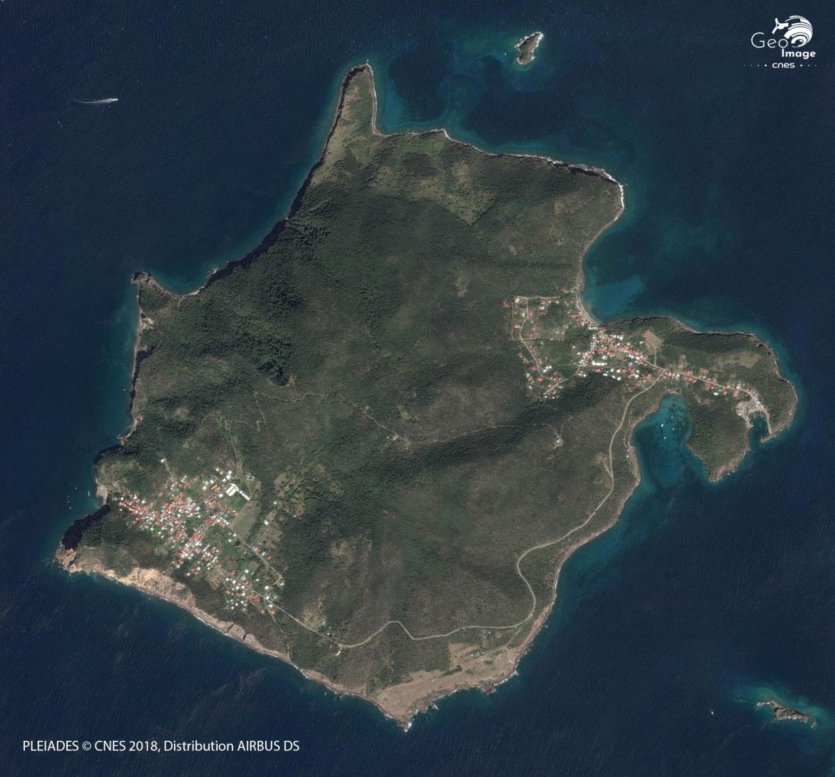 Image satellite archipel les Saintes Image satellite archipel les Saintes