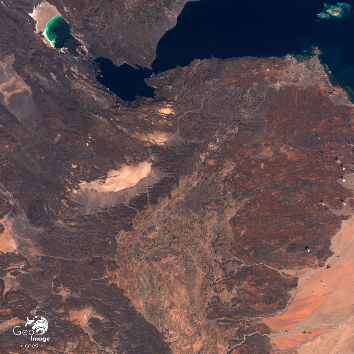 Image satellite de Djibouti Image satellite de Djibouti