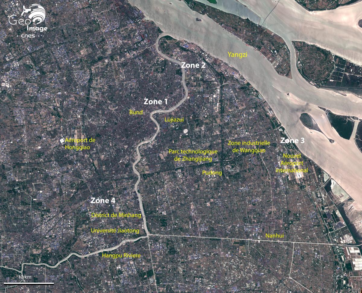 Image satellite de Shanghai Image satellite de Shanghai