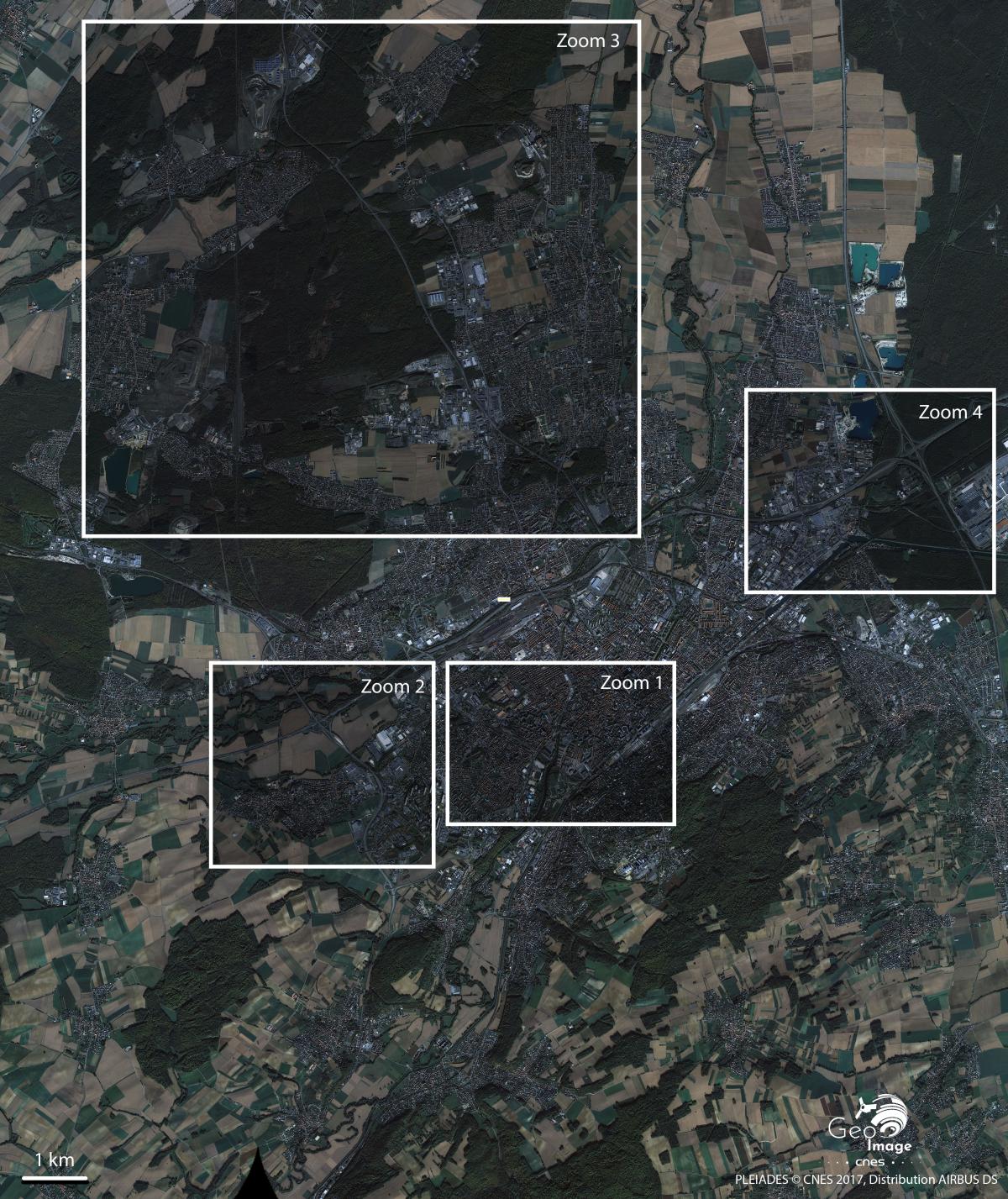 Image satellite de la ville Londonderry Image satellite de la ville Londonderry