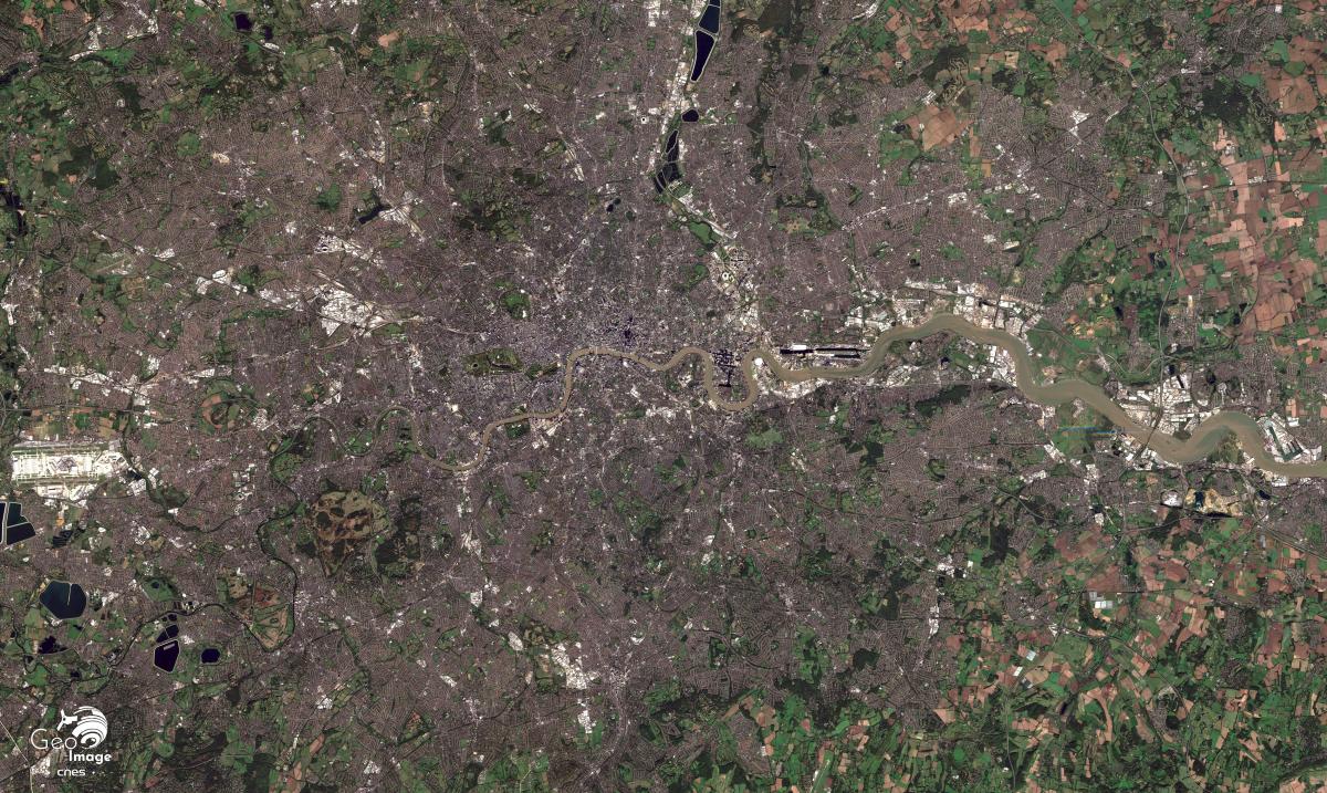 Image satellite de la ville de Londre Image satellite de la ville de Londre