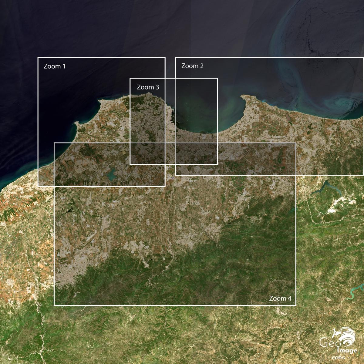 Image satellite de la capitale algérienne