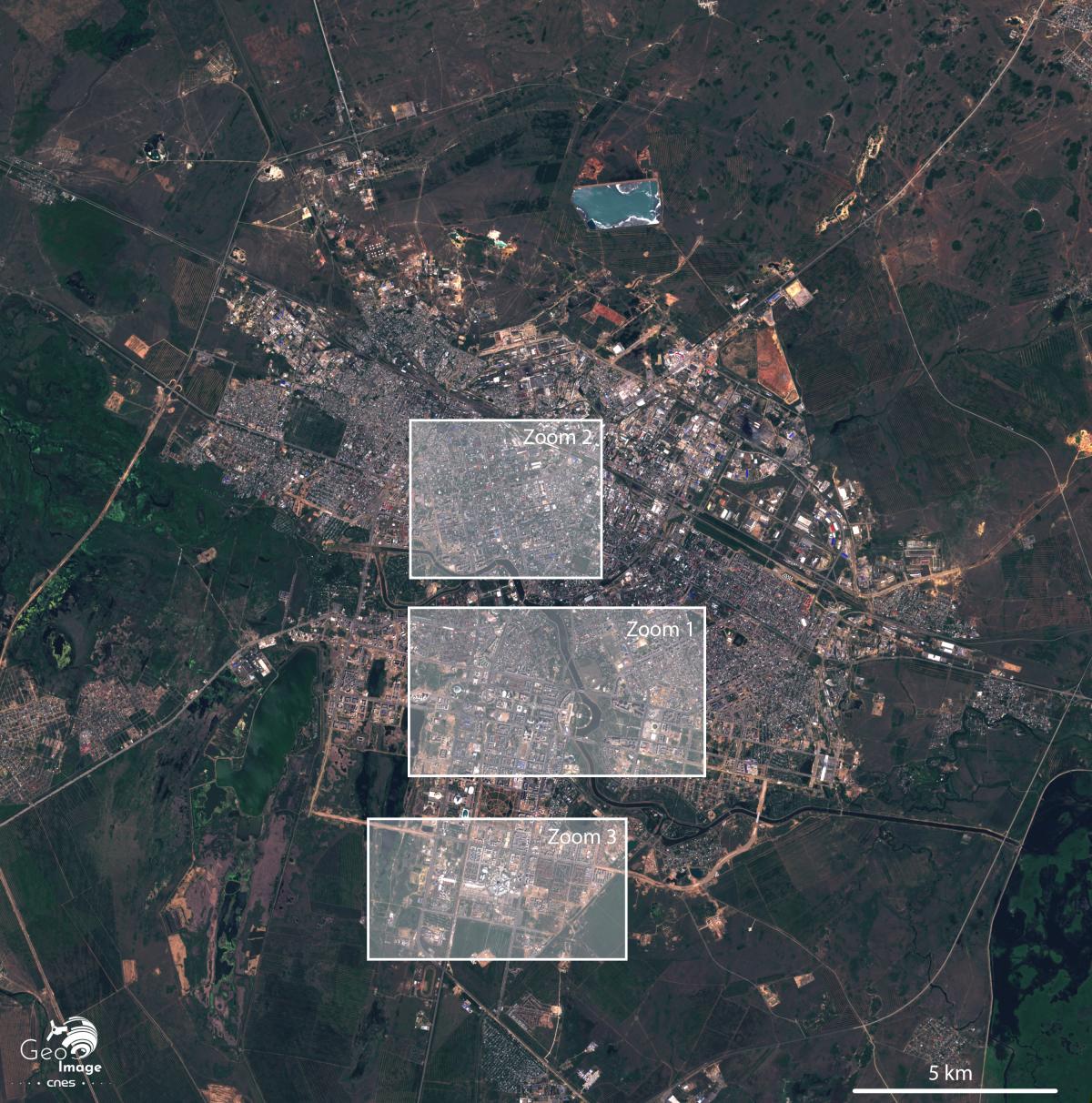 Image satellite de la capitale du Kazakhstan, Astana Image satellite de la capitale du Kazakhstan, Astana