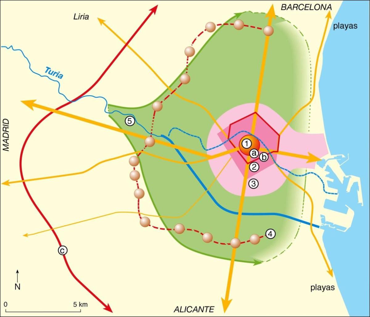 Carte de la ville de Valence Carte de la ville de Valence