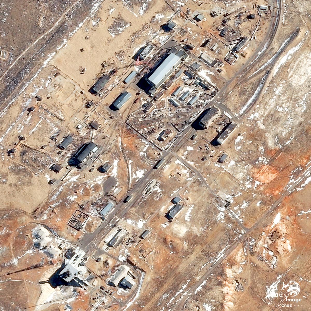 Image satellite de Baikonour Soyouz Image satellite de Baikonour Soyouz