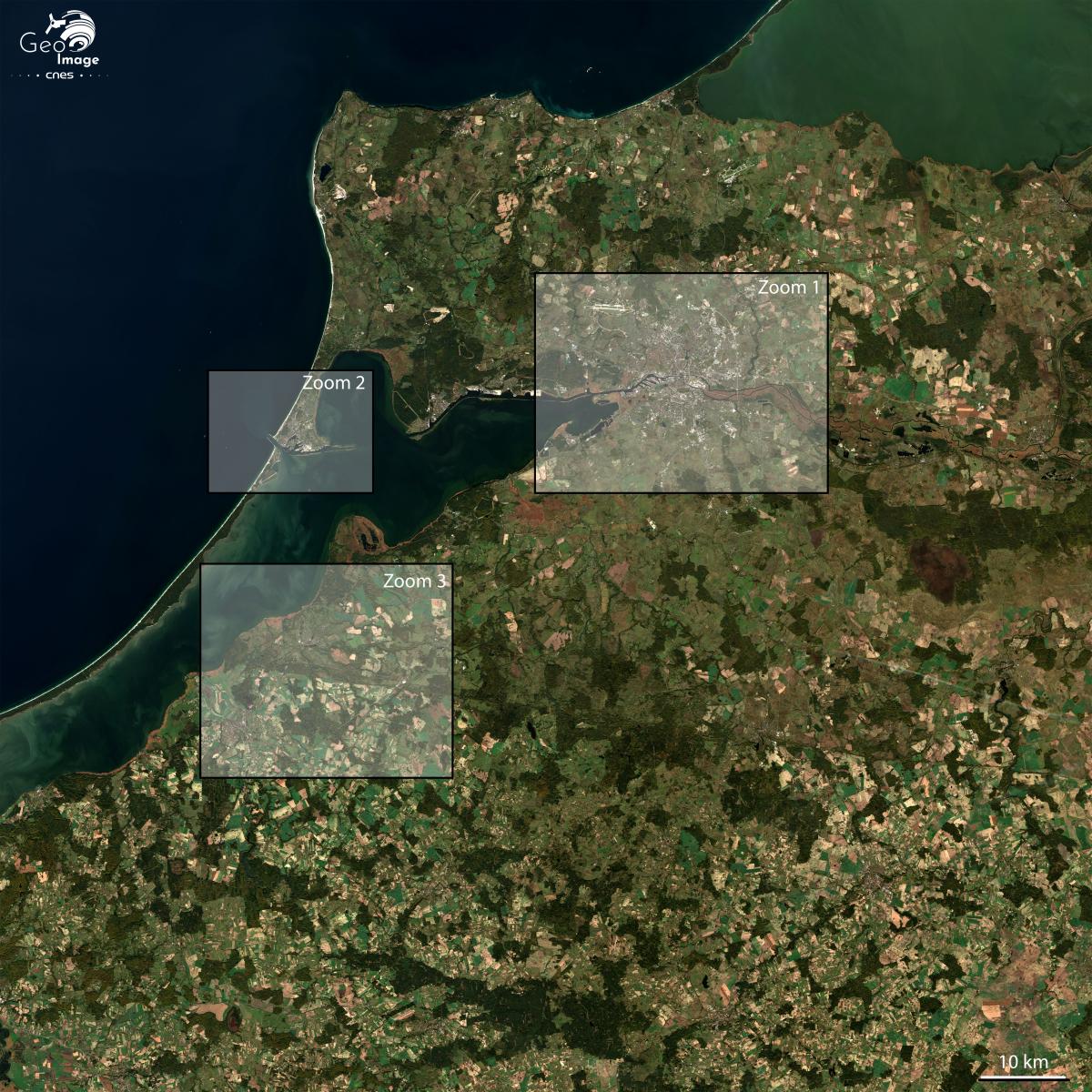 Image satellite de la ville Kalinigrad