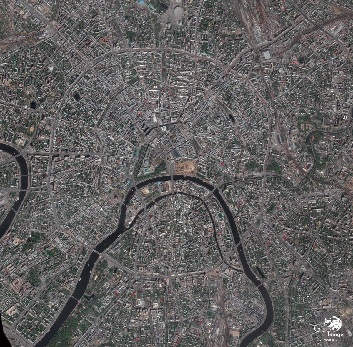 Image satellite de la ville Moscou Image satellite de la ville Moscou