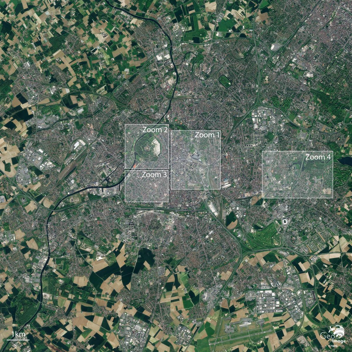 Image satellite de Lille Image satellite de Lille