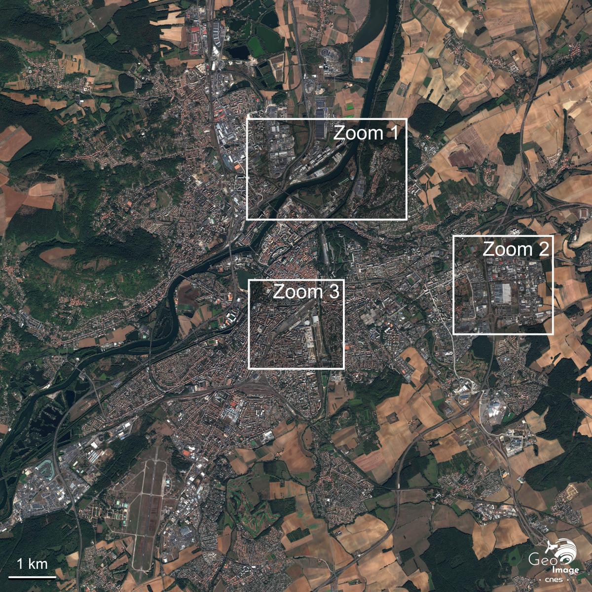 Image satellite de la ville Metz Image satellite de la ville Metz