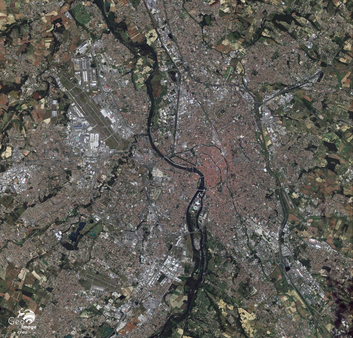 Image satellite de la ville Toulouse Image satellite de la ville Toulouse