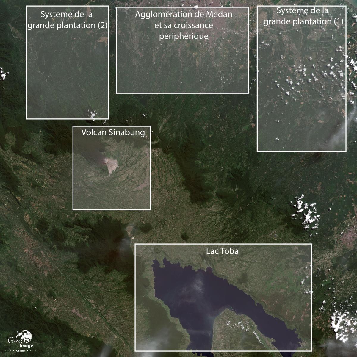 Image satellite du nord-ouest de Sumatra Image satellite du nord-ouest de Sumatra
