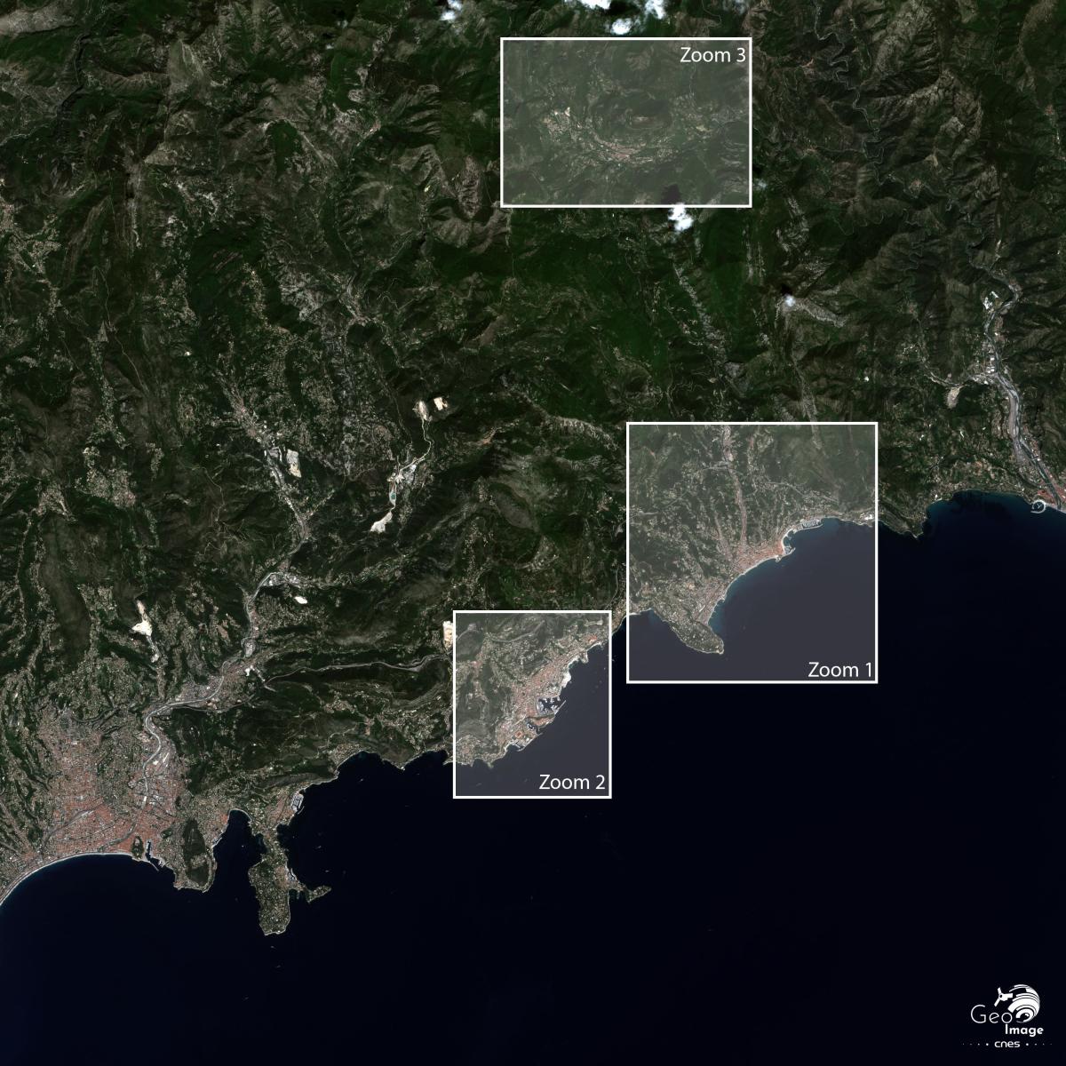 Image satellite du sud-est de la France Image satellite du sud-est de la France