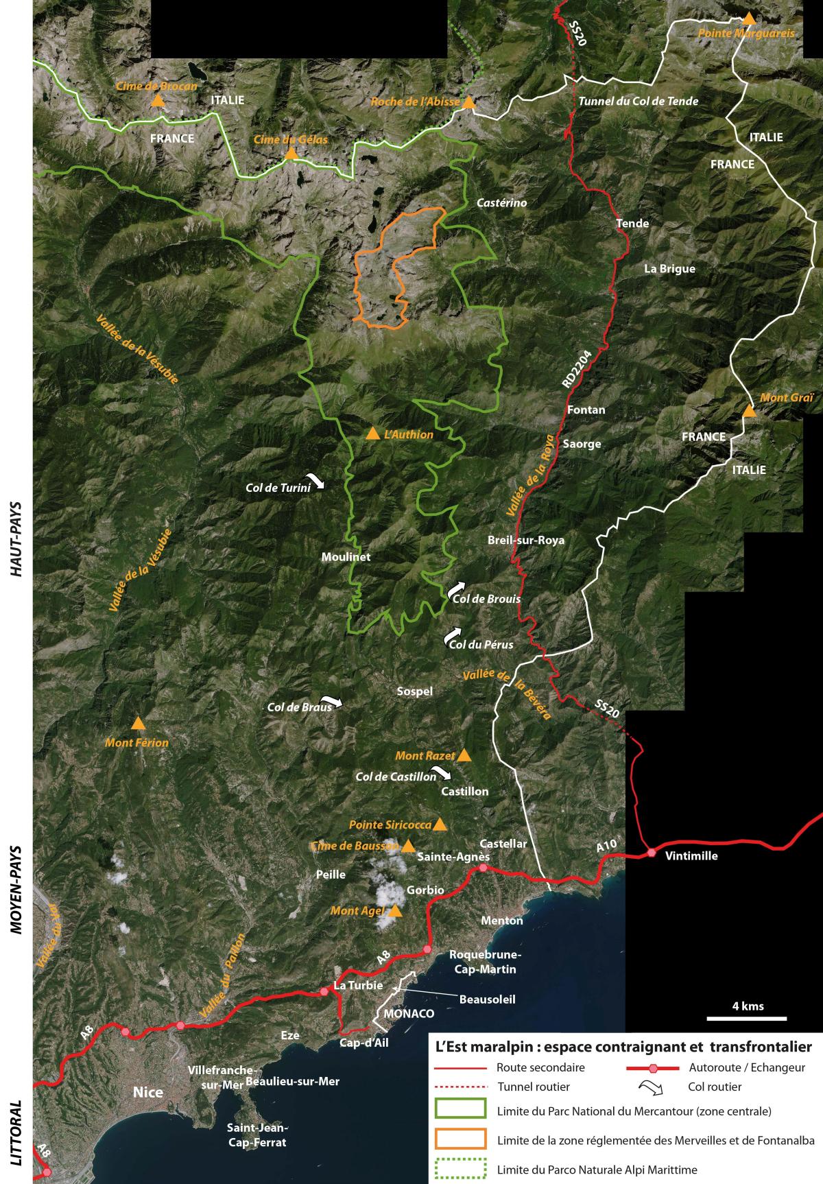 Image satellite du sud-est de la France Image satellite du sud-est de la France