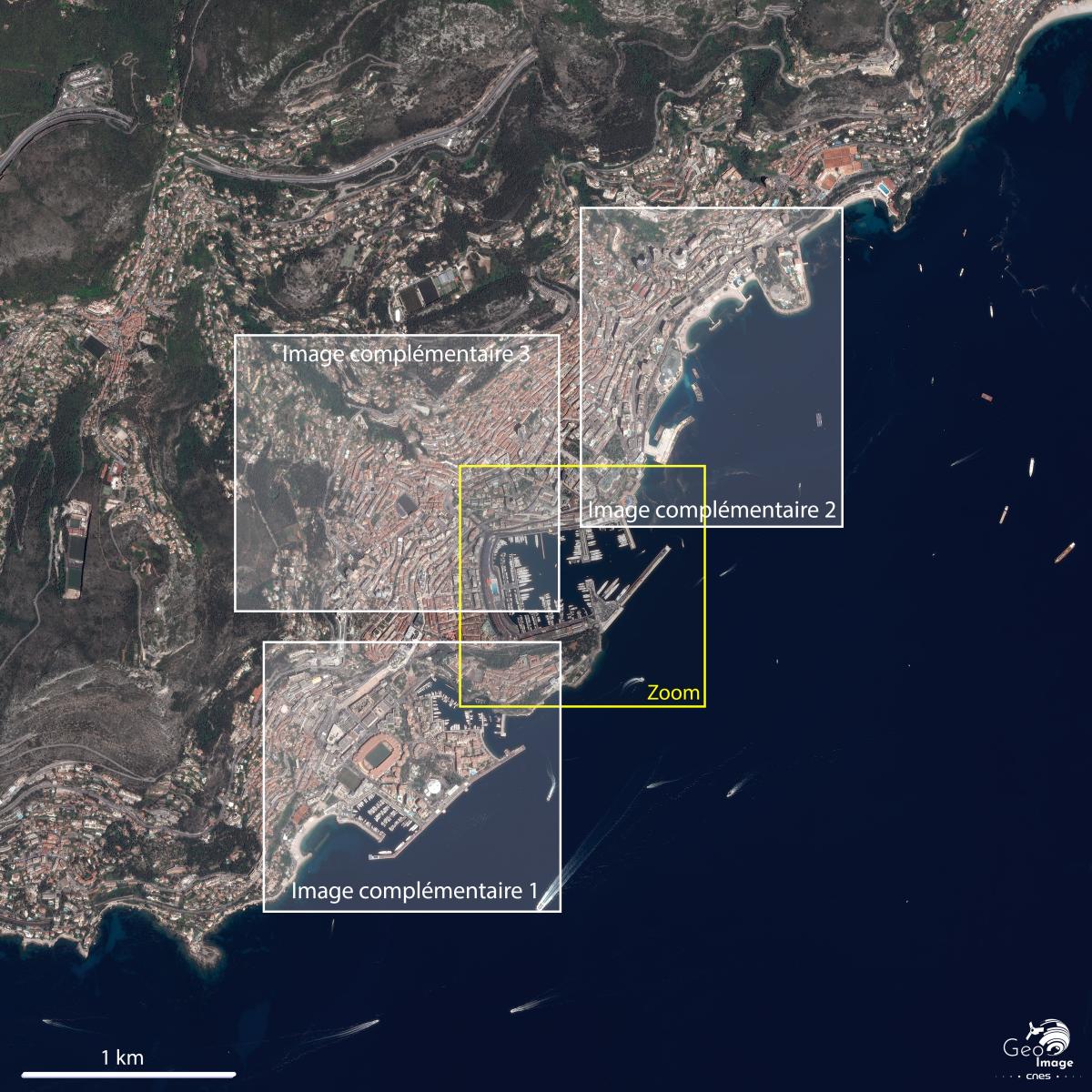 image satellite de Monaco image satellite de Monaco