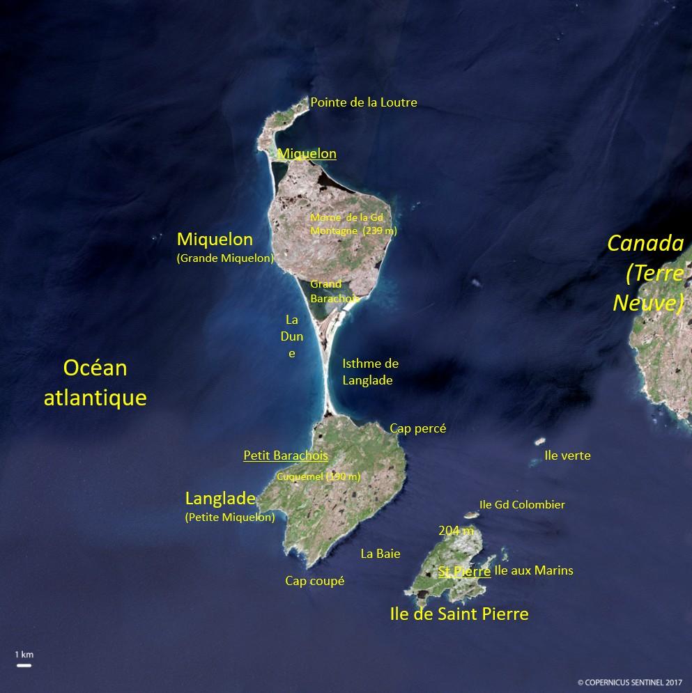 Image satellite de Saint-Pierre et Miquelon Image satellite de Saint-Pierre et Miquelon