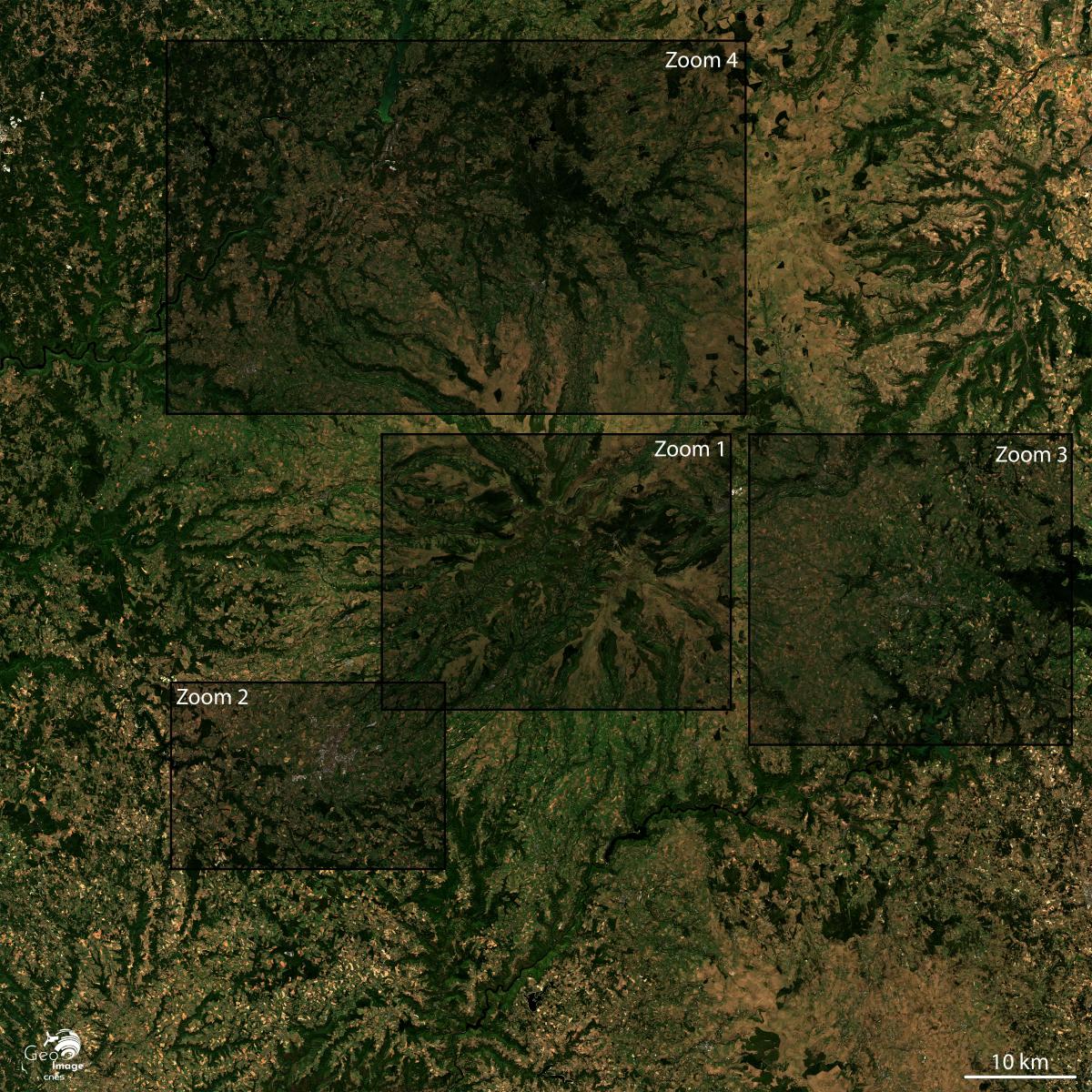 Image satellite du Cantal Image satellite du Cantal