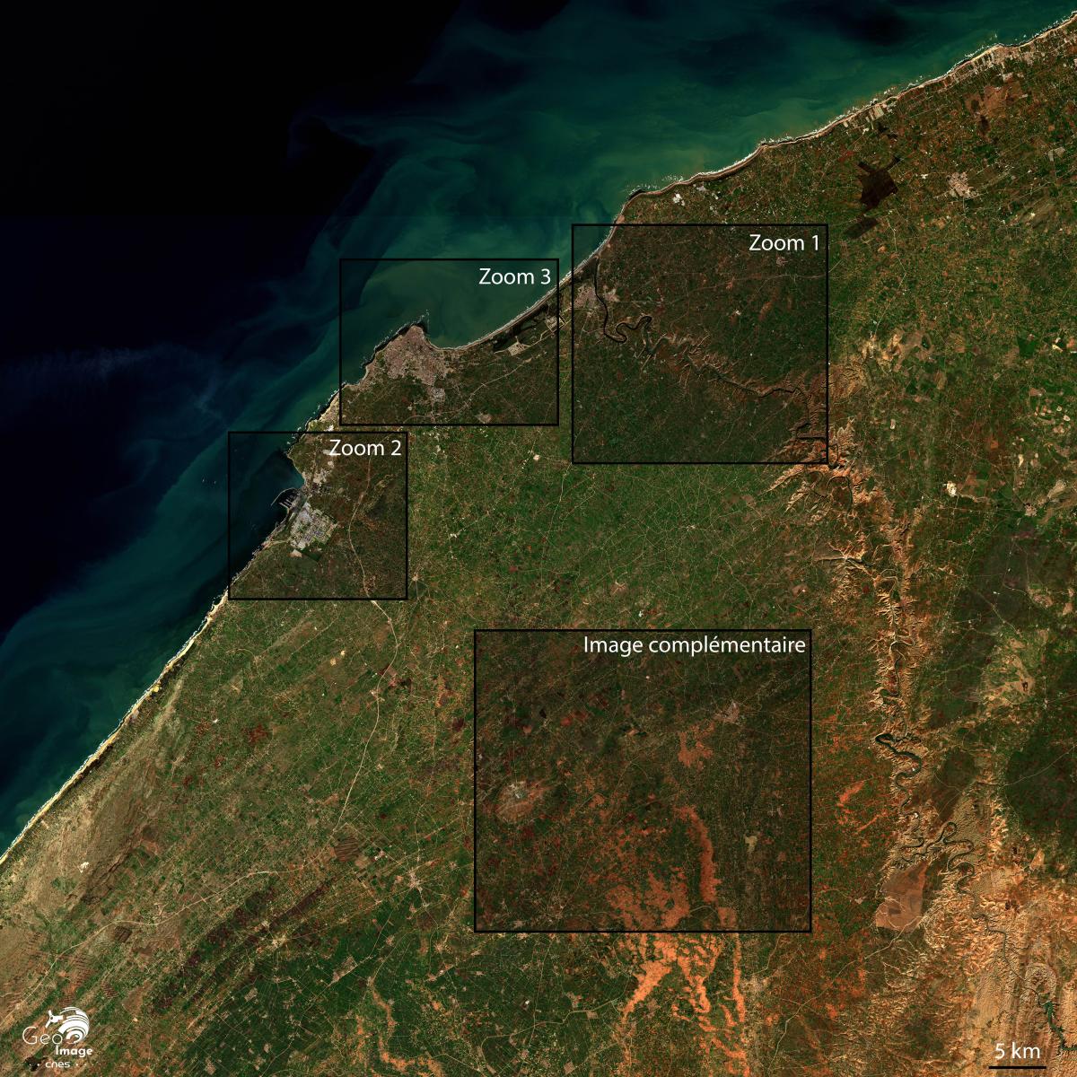 Image satellite de la côte Ouest de la Floride
