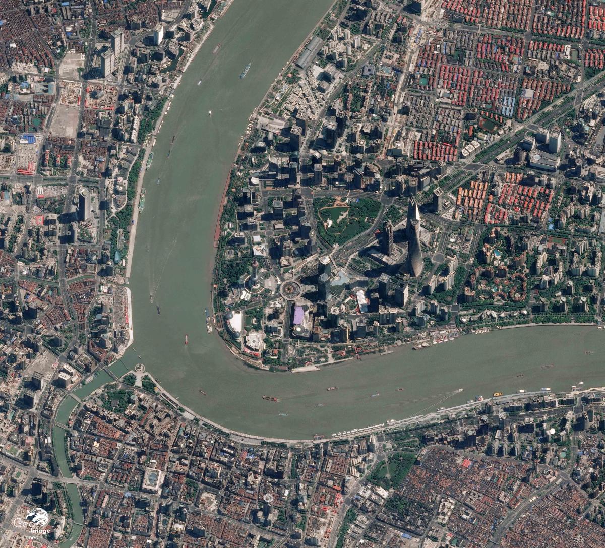 Image satellite de Shanghai Image satellite de Shanghai