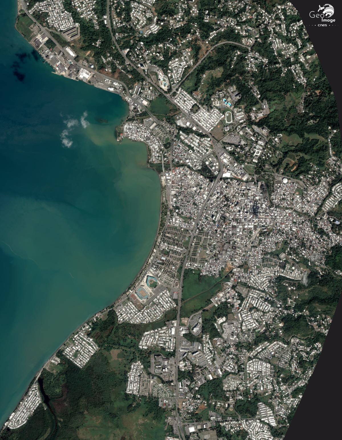 Image satellite au nord de la ville de Mayagüez