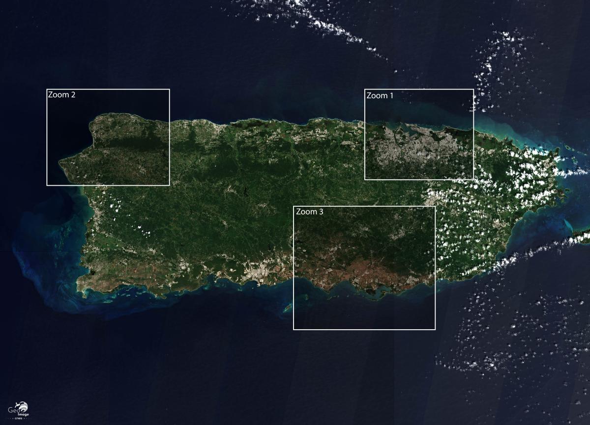 Image satellite de Porto Rico