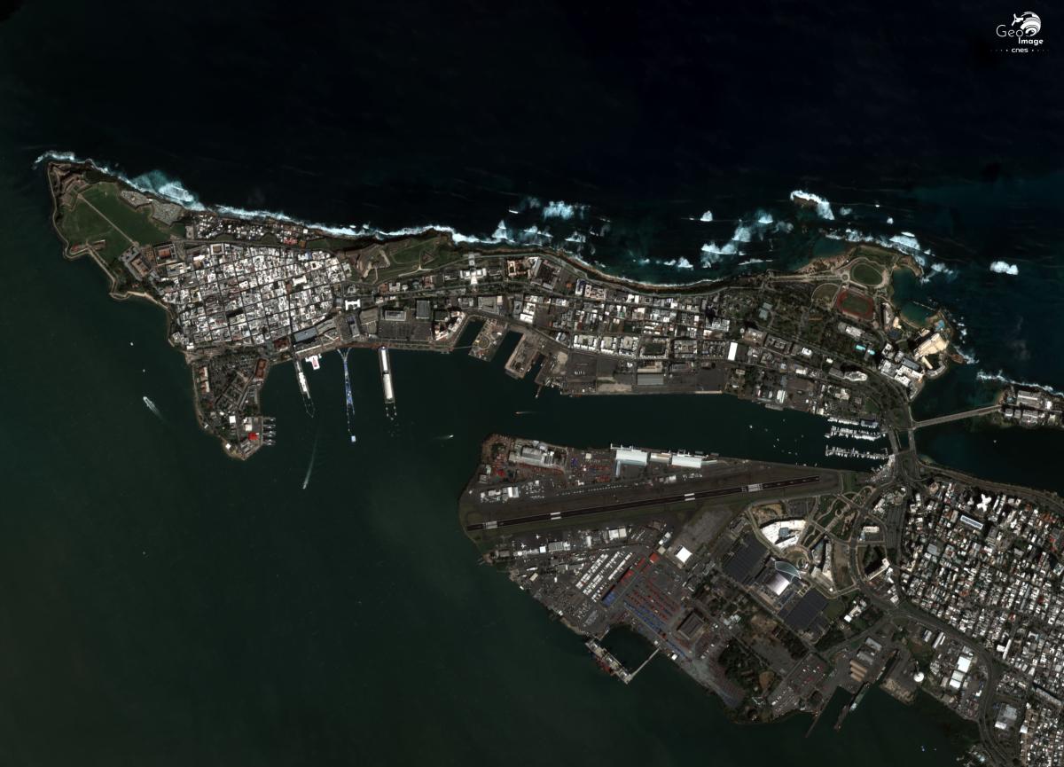 Image satellite de la ville de San Juan