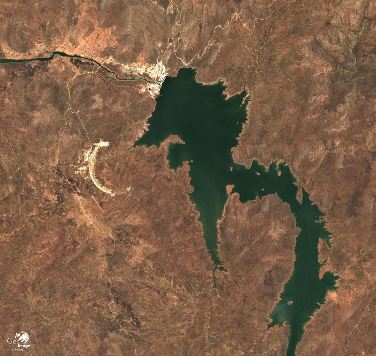 Image satellite de la frontière du Soudan, l’Éthiopie